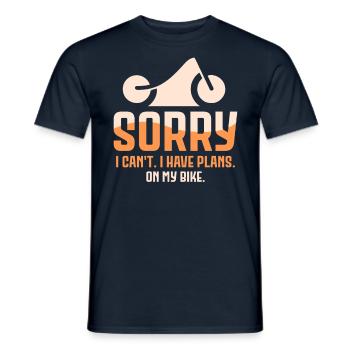 Je ne peux pas avoir de plans avec mon équipe de vélo - T-shirt homme - marine - Devant - AI Model Male 178 light (178cm)