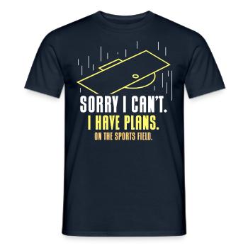 I can't I have something in mind on the sports field - Men's T-Shirt - navy - Front - AI Model Male 178 light (178cm)