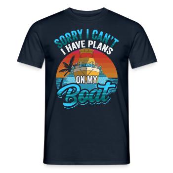J’ai des plans sur mon bateau Désolé Hobby Team - T-shirt homme - marine - Devant - AI Model Male 178 light (178cm)
