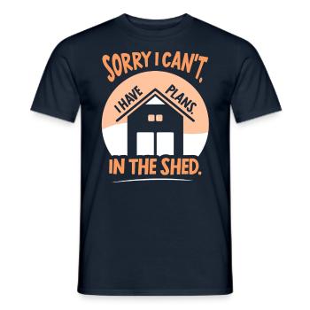 Je ne peux malheureusement pas avoir de plans dans le hangar - T-shirt homme - marine - Devant - AI Model Male 178 light (178cm)