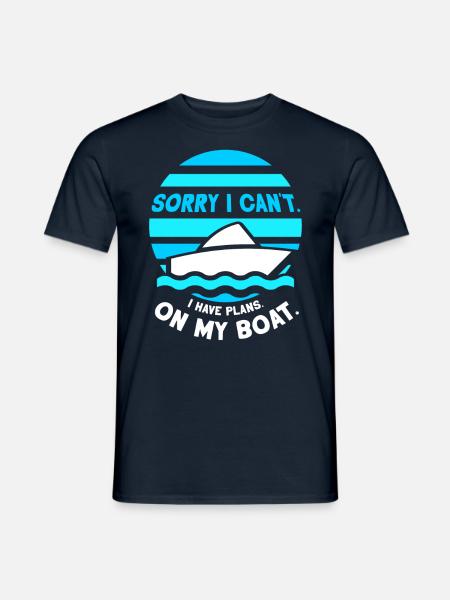 Ich Kann Nicht Ich Habe Pläne Für Mein Boot Hobby - Männer T-Shirt - Navy