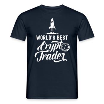Weltbester Krypto Trader Crypto Traden Trading - Männer T-Shirt - Navy - Vorne - AI Model Male 178 light (178cm)