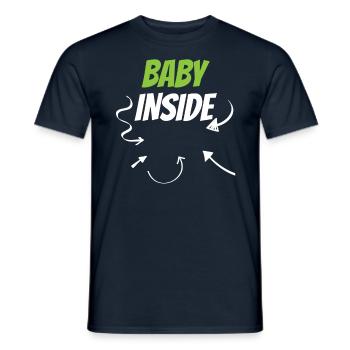 Baby Im Inneren Ankündigung Schwanger Baby Inside - Männer T-Shirt - Navy - Vorne - AI Model Male 178 light (178cm)