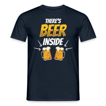 Da Ist Bier Drin Trinker Trinken Beer Inside - Männer T-Shirt - Navy - Vorne - AI Model Male 178 light (178cm)