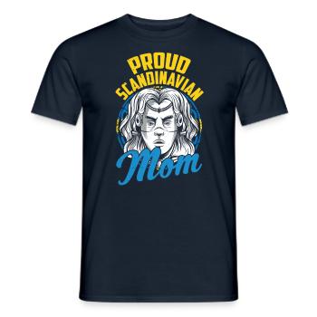 Stolze Skandinavische Mutter Schwedin Nordisch - Männer T-Shirt - Navy - Vorne - AI Model Male 178 light (178cm)
