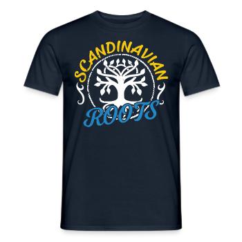Racines scandinaves Scandinavie suédoise - T-shirt homme - marine - Devant - AI Model Male 178 light (178cm)