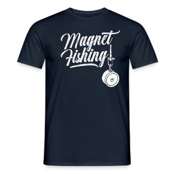 Magnet Fischen Magnetfischen Magnetfischer - Männer T-Shirt - Navy - Vorne - AI Model Male 178 light (178cm)