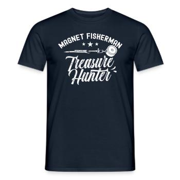 Magnet Fischer Schatzsucher Magnetfischen - Männer T-Shirt - Navy - Vorne - AI Model Male 178 light (178cm)