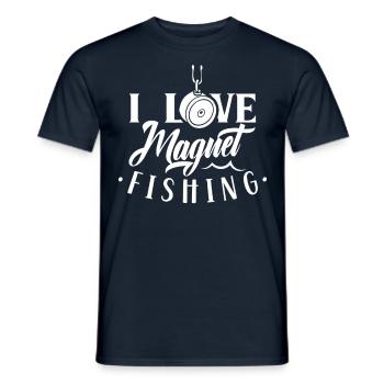 Ich Liebe Magnetfischen Magnet Magnetfischer - Männer T-Shirt - Navy - Vorne - AI Model Male 178 light (178cm)
