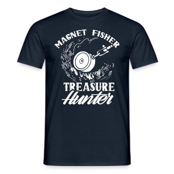 Magnet Fischer Treasure Hunter Pêche magnétique - T-shirt homme - marine - Devant - AI Model Male 178 light (178cm)