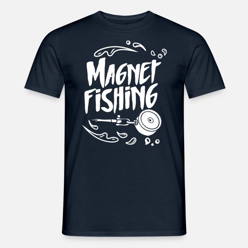 Magnetfischen Magnet Magnetfischer - Männer T-Shirt - Navy