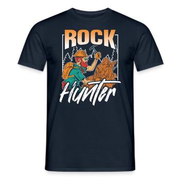 Rock Hunter Geologist Geology Geology Student - Men's T-Shirt - navy - Front - AI Model Male 178 light (178cm)
