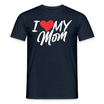 Ich Liebe Meine Mutter Muttertag Mutti Mama Mami - Männer T-Shirt - Navy - Vorne - AI Model Male 178 light (178cm)