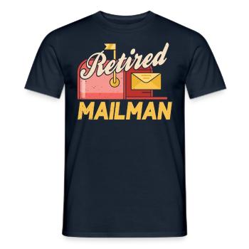 Facteur Livreur de poste à la retraite - T-shirt homme - marine - Devant - AI Model Male 178 light (178cm)