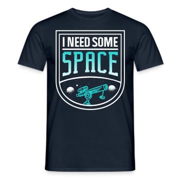 J’ai besoin d’un univers de télescope spatial - T-shirt homme - marine - Devant - AI Model Male 178 light (178cm)