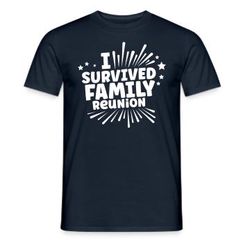 Ich Habe Ein Familientreffen Überlebt Team Familie - Männer T-Shirt - Navy - Vorne - AI Model Male 178 light (178cm)