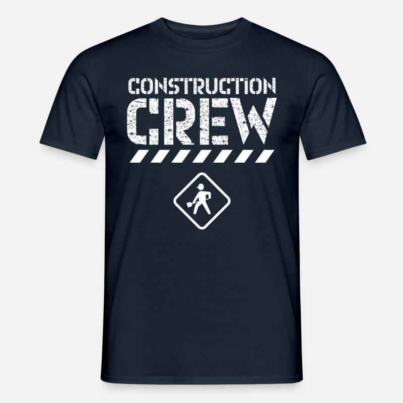 Bautrupp Bauarbeiter Teamwork Bau Baustelle Team - Männer T-Shirt - Navy