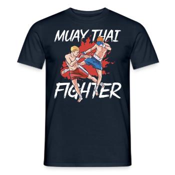 Muay Thai Fighter Arts Martiaux Arts Martiaux Arts Martiaux Arts Martiaux - T-shirt homme - marine - Devant - AI Model Male 178 light (178cm)