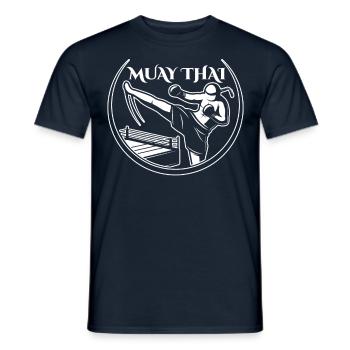 Muay Thai Arts Martiaux Arts Martiaux Combattant Combat - T-shirt homme - marine - Devant - AI Model Male 178 light (178cm)