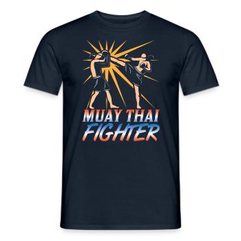 Muay Thai Fighter Arts martiaux Arts martiaux Arts martiaux Arts martiaux Arts martiaux - T-shirt homme - marine - Devant - AI Model Male 178 light (178cm)