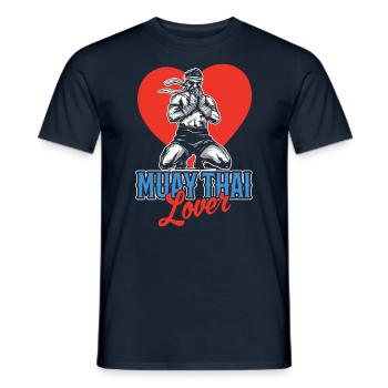 Muay Thai Lovers Fighting Fighter Martial Arts - Men's T-Shirt - navy - Front - AI Model Male 178 light (178cm)
