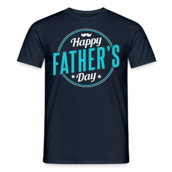 Happy Father's Day Father Daddy Papa Sayings - Men's T-Shirt - navy - Front - AI Model Male 178 light (178cm)