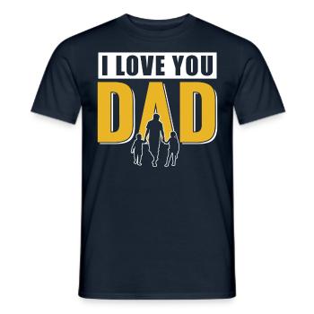 Ich Liebe Dich Papa Sprüche Vater Tag Vater Papi - Männer T-Shirt - Navy - Vorne - AI Model Male 178 light (178cm)