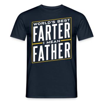 Der Beste Vater Der Welt Papa Papi Vater Tag - Männer T-Shirt - Navy - Vorne - AI Model Male 178 light (178cm)