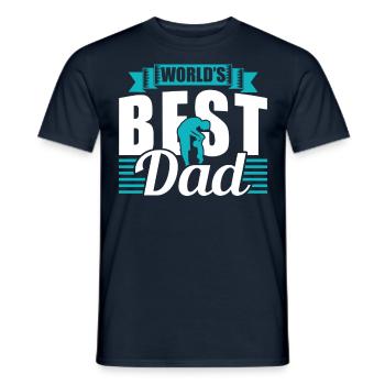 Der Beste Vater Der Welt Papi Papa Vater Tag - Männer T-Shirt - Navy - Vorne - AI Model Male 178 light (178cm)