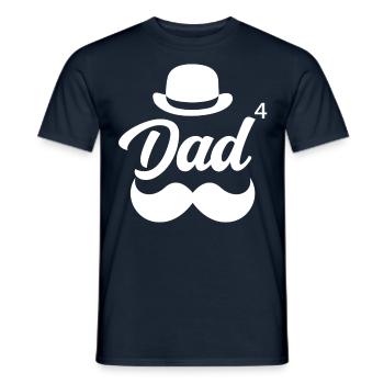 Vater Von Vier Kindern Papi Papa Vater Tag - Männer T-Shirt - Navy - Vorne - AI Model Male 178 light (178cm)
