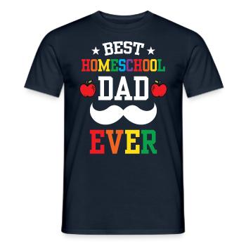 Bester Homeschool Papa Aller Zeiten Homeschooling - Männer T-Shirt - Navy - Vorne - AI Model Male 178 light (178cm)