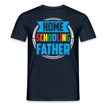 Father With HomeSchool Homeschool Father's Day Dad - Men's T-Shirt - navy - Front - AI Model Male 178 light (178cm)
