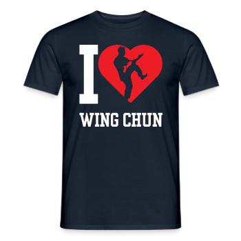 I love Wing Chun Trainer Martial Arts Martial Arts - Men's T-Shirt - navy - Front - AI Model Male 178 light (178cm)