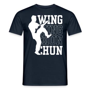 Wing Chun Trainer Martial Arts Martial Arts Training - Men's T-Shirt - navy - Front - AI Model Male 178 light (178cm)