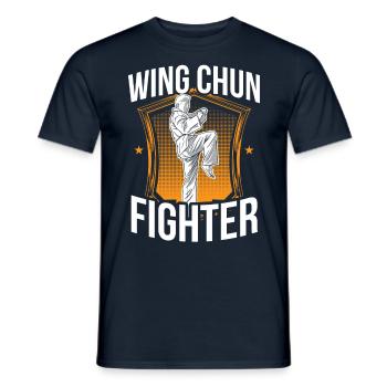 Wing Chun Fighter Entraîneur Arts Martiaux Arts Martiaux Arts Martiaux - T-shirt homme - marine - Devant - AI Model Male 178 light (178cm)