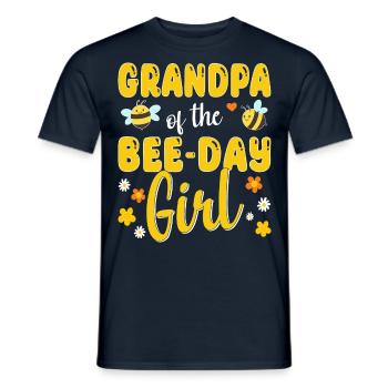 Opa des Bee Day Mädchens Geburtstag - Männer T-Shirt - Navy - Vorne - AI Model Male 178 light (178cm)
