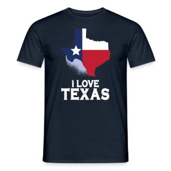 Ich Liebe Texas Stolz Texanisch Texaner Sprüche - Männer T-Shirt - Navy - Vorne - AI Model Male 178 light (178cm)