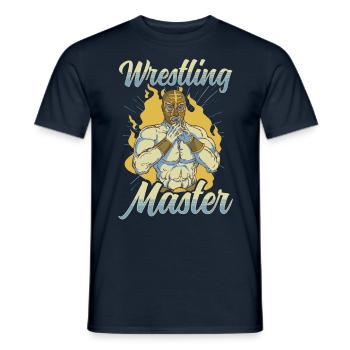 Meister Im Ringen Wrestler Ringkampf Ringer - Männer T-Shirt - Navy - Vorne - AI Model Male 178 light (178cm)