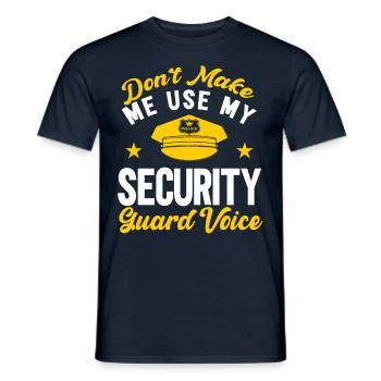 Meine Wachmann Security Stimme Sicherheit - Männer T-Shirt - Navy - Vorne - AI Model Male 178 light (178cm)