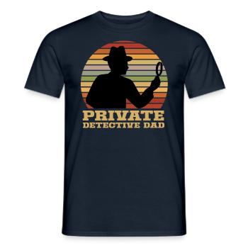 Privatdetektiv Papa Privatdetektei Privat - Männer T-Shirt - Navy - Vorne - AI Model Male 178 light (178cm)