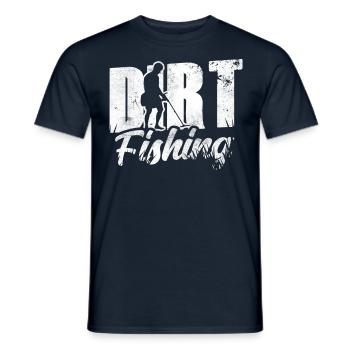 Dirt Fishing Metal Detection Metal Detecting - Men's T-Shirt - navy - Front - AI Model Male 178 light (178cm)