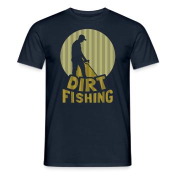 Dirt Fishing Metal Detection Metal Detecting - Men's T-Shirt - navy - Front - AI Model Male 178 light (178cm)