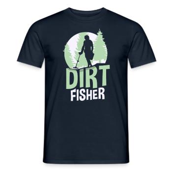 Dirt Fischer Metal Detecting Dirt Fishing - Men's T-Shirt - navy - Front - AI Model Male 178 light (178cm)