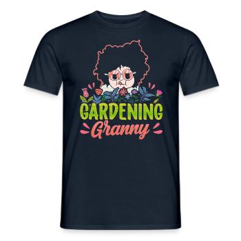 Gartenarbeit Oma Garten Großmutter Gärtnerin - Männer T-Shirt - Navy - Vorne - AI Model Male 178 light (178cm)