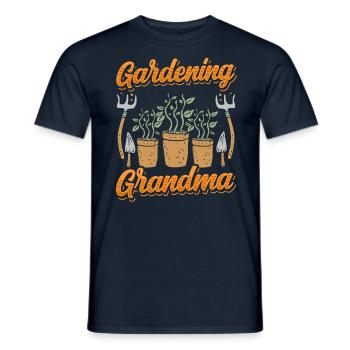 Gartenarbeit Oma Garten Gärtnerin Großmutter - Männer T-Shirt - Navy - Vorne - AI Model Male 178 light (178cm)