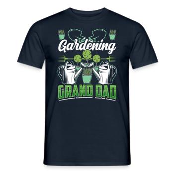 Gardening Grandfather Gardener Grandpa - Men's T-Shirt - navy - Front - AI Model Male 178 light (178cm)