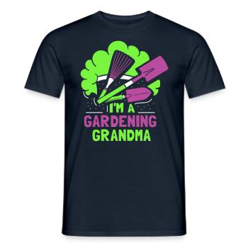 Ich Bin Eine Gärtnernde Oma Großmutter Garten - Männer T-Shirt - Navy - Vorne - AI Model Male 178 light (178cm)