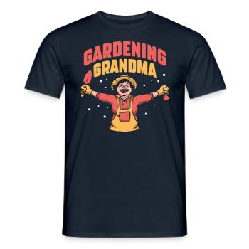 Gartenarbeit Oma Großmutter Garten Gärtnerin - Männer T-Shirt - Navy - Vorne - AI Model Male 178 light (178cm)