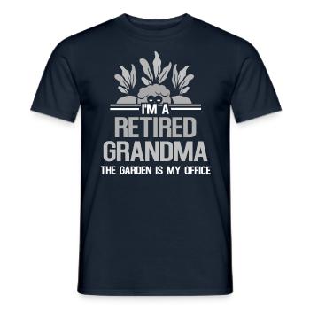 Ich Bin Eine Großmutter Im Ruhestand Oma Garten - Männer T-Shirt - Navy - Vorne - AI Model Male 178 light (178cm)