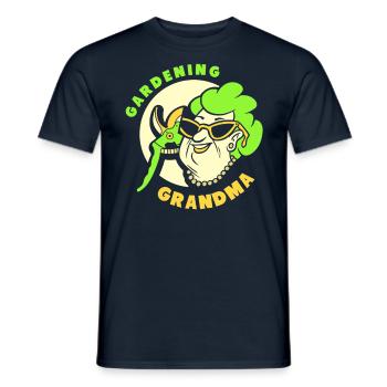 Gartenarbeit Oma Garten Gärtnerin Großmutter - Männer T-Shirt - Navy - Vorne - AI Model Male 178 light (178cm)